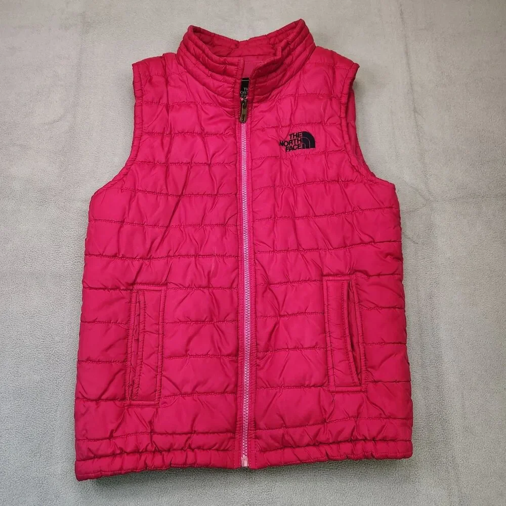 The North Face Puffer Vest Men's Large Red Full Zip Sleeveless Pockets Outdoors